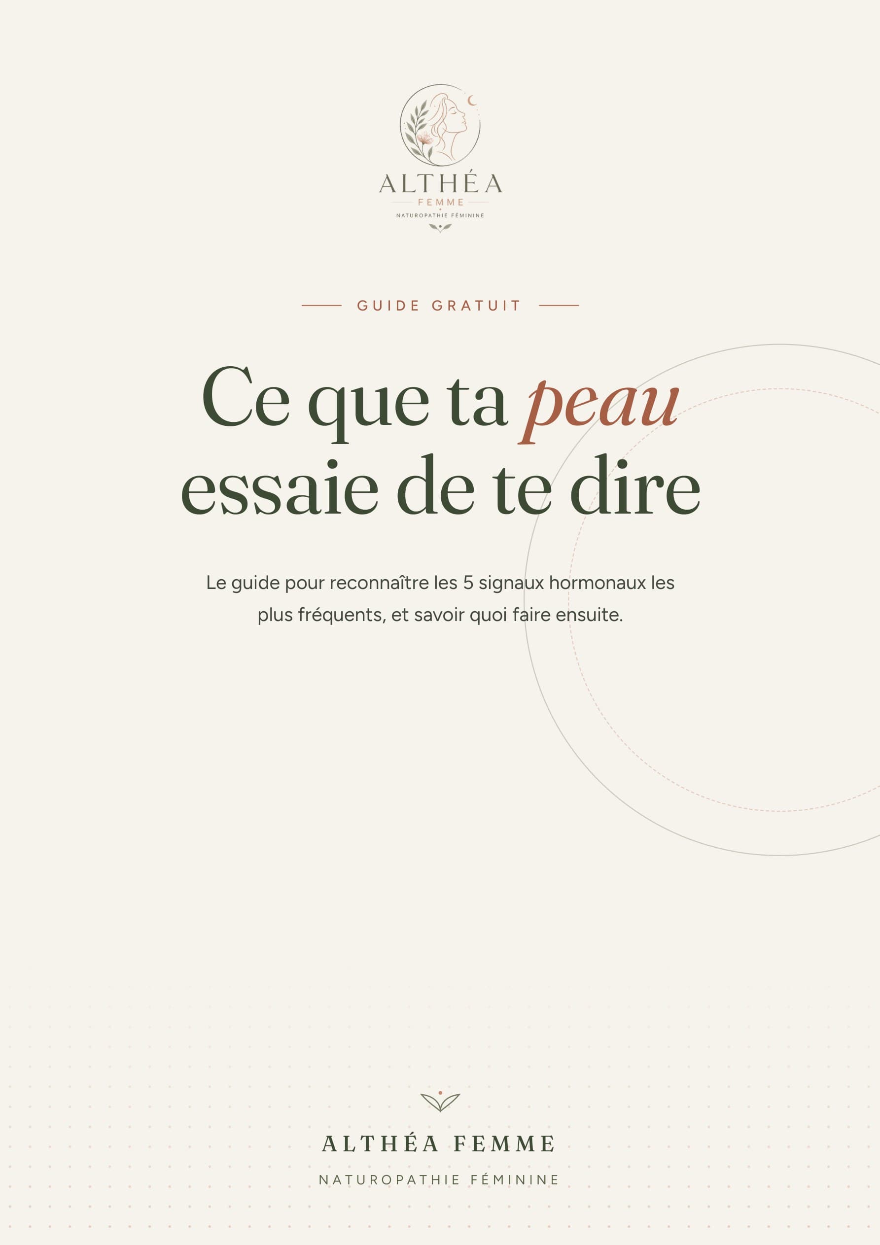 Couverture du guide, Ce que ta peau essaie de te dire